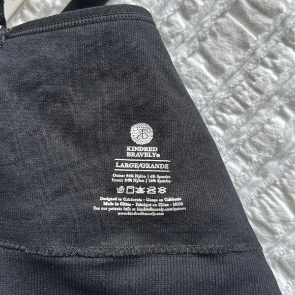 Kindred Bravely Sublime® Hands-Free Pumping & Nursing Bra, Large, Black - Picture 2 of 3